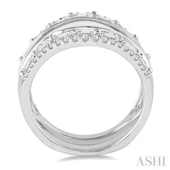 1 1/10 Ctw Diamond Insert Ring in 14K White Gold