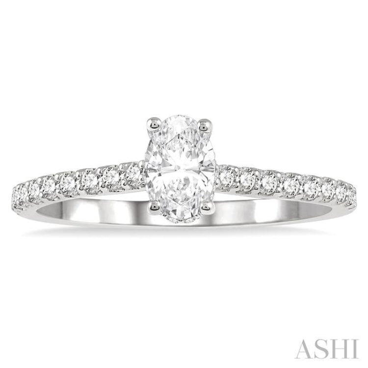 1/4 Ctw Semi-Mount Diamond Engagement Ring in 14K White Gold