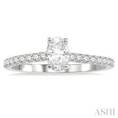 1/4 Ctw Semi-Mount Diamond Engagement Ring in 14K White Gold