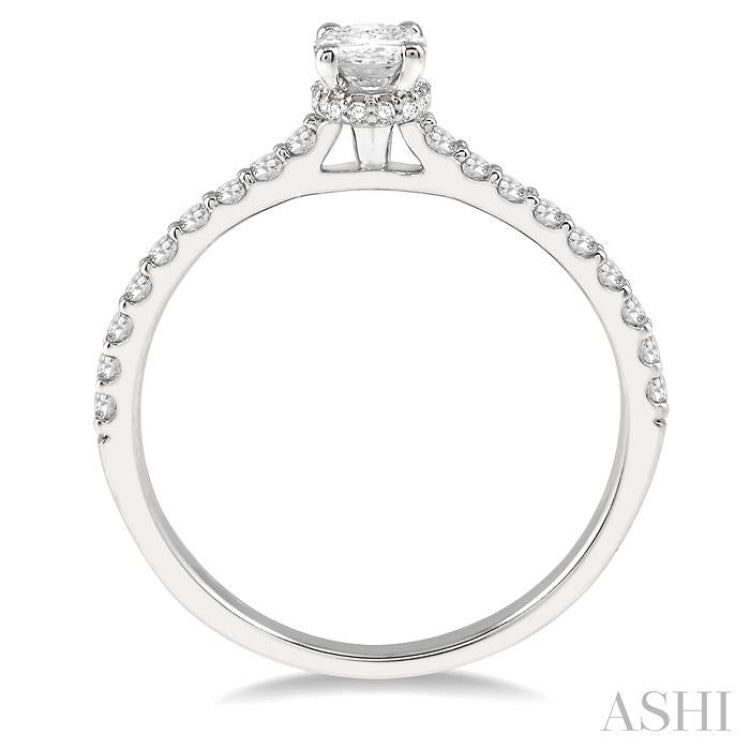 1/4 Ctw Semi-Mount Diamond Engagement Ring in 14K White Gold