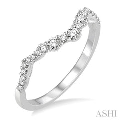 1/4 Ctw Garland Round Cut Diamond Wedding Band in 14K White Gold