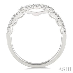 1/4 Ctw Garland Round Cut Diamond Wedding Band in 14K White Gold