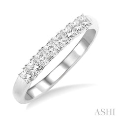 3/8 Ctw Princess Cut Diamond Wedding Band in 14K White Gold
