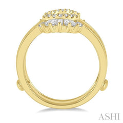 1/2 Ctw Baguette and Round Cut Diamond Tiara Insert Ring in 14K Yellow Gold