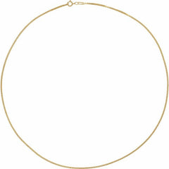 14K Yellow Gold 1.3 mm Diamond-Cut Box 16" Chain