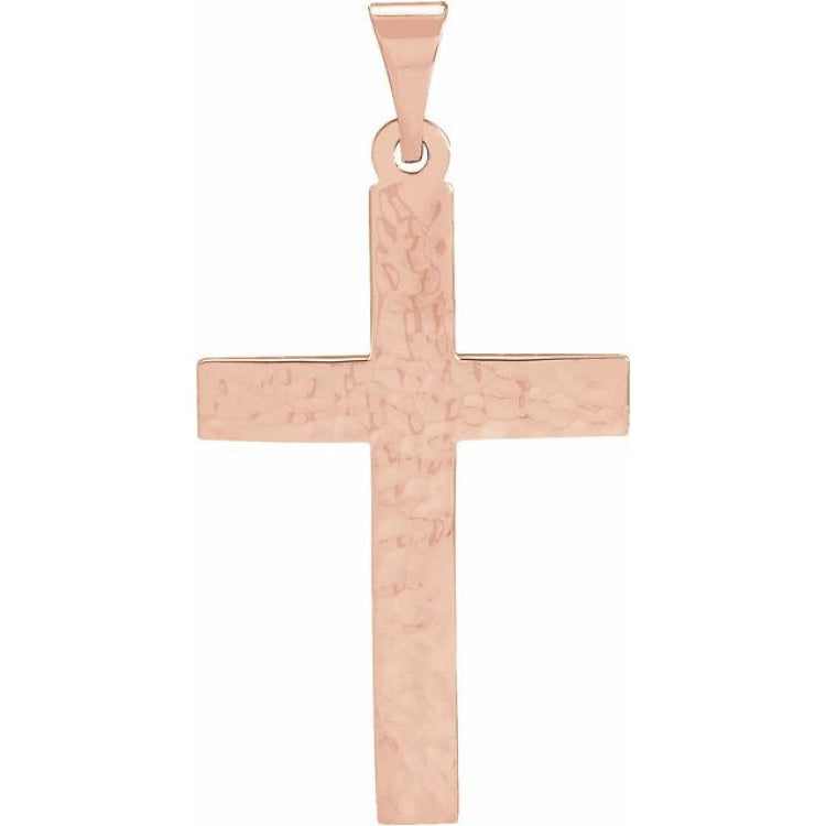14K Rose Gold Cross Pendant