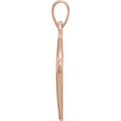 14K Rose Gold Cross Pendant