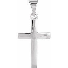 14K White Gold Cross Pendant
