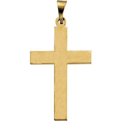14K Yellow Gold 29.4x14 mm Cross Pendant