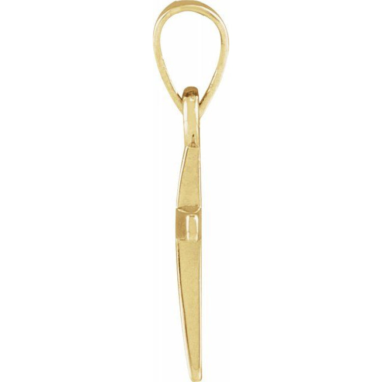 14K Yellow Cross Pendant
