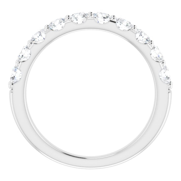 14K White 9/10 CTW Natural Diamond Anniversary Band