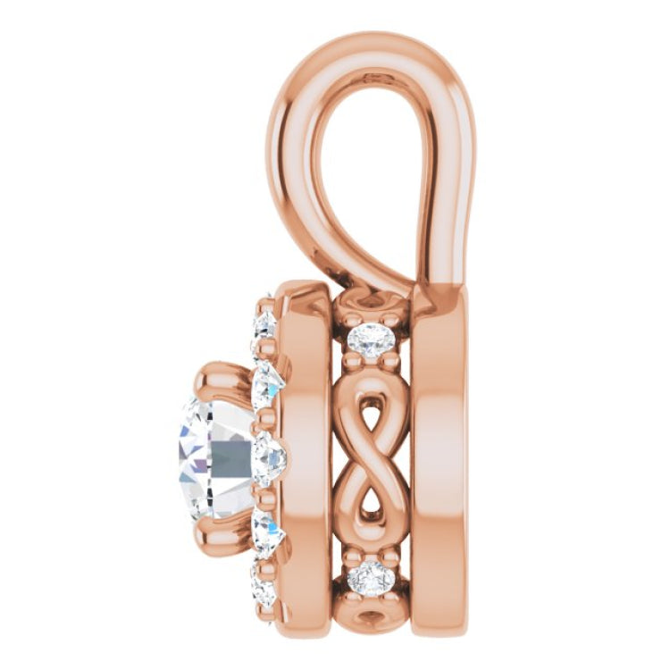 14K Rose Gold 3/8 CTW Natural Diamond Pendant