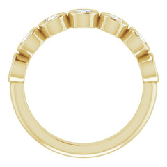 14K Yellow 5/8 CTW Natural Diamond Anniversary Band