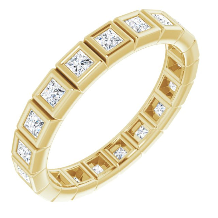 14K Yellow 5/8 CTW Natural Diamond Eternity Band Size 7