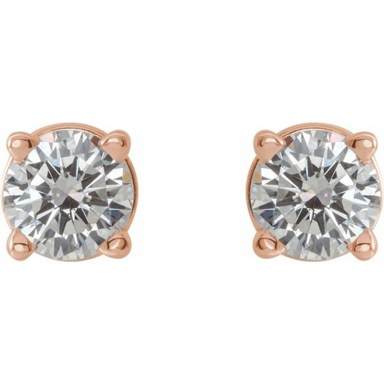 14K Rose Gold 1 1/2 CTW Natural Diamond Earrings