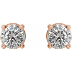 14K Rose Gold 1 1/2 CTW Natural Diamond Earrings