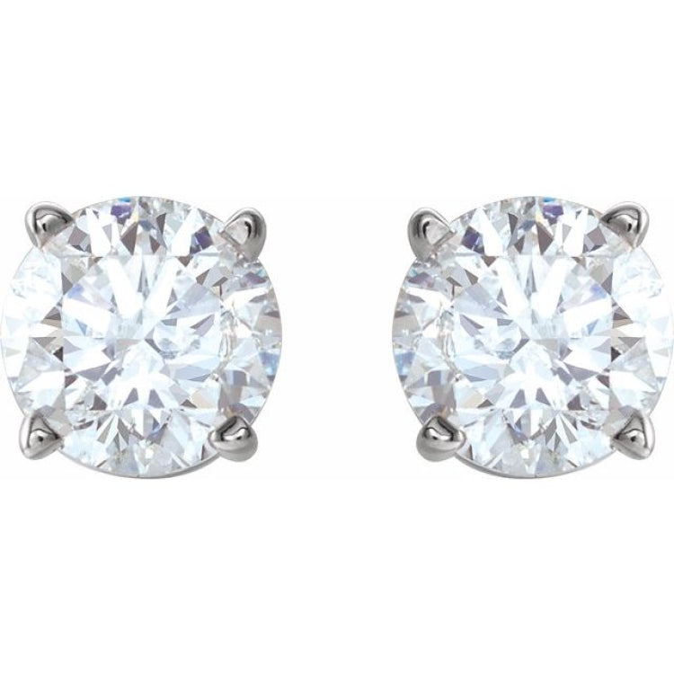 14K White Gold 1 CTW Natural White Diamond Earrings