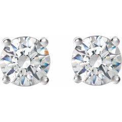 14K White Gold 2 CTW Natural Diamond Cocktail-Style Earrings