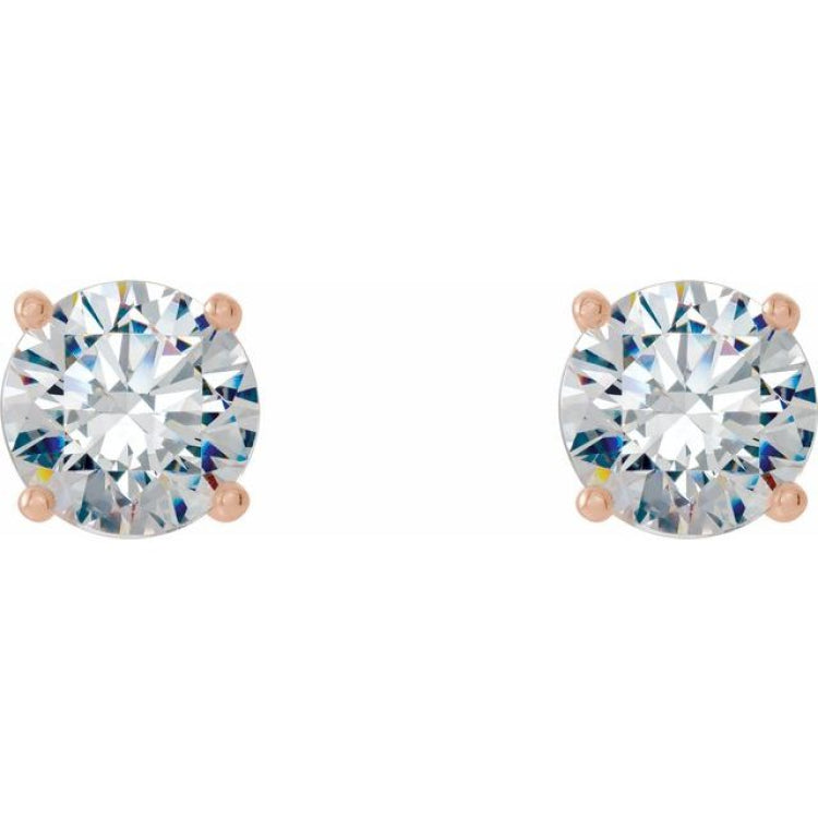14K Rose Gold 2 CTW Natural Diamond Cocktail-Style Earrings