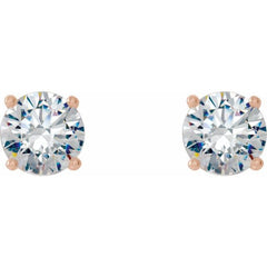 14K Rose Gold 2 CTW Natural Diamond Cocktail-Style Earrings