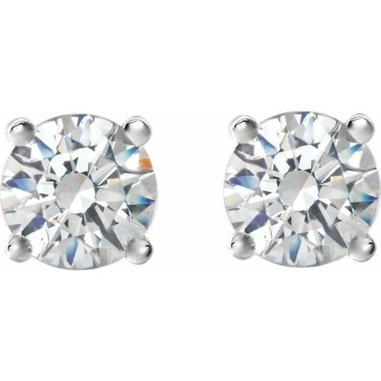 Platinum 1 CTW Natural Diamond Cocktail-Style Earrings