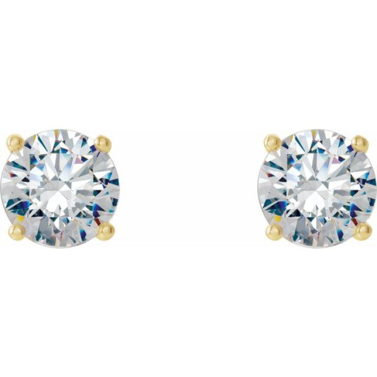 14K Yellow Gold 3/4 CTW Natural Diamond Cocktail-Style Earrings