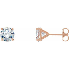 14K Rose Gold 1 CTW Natural Diamond Cocktail-Style Earrings