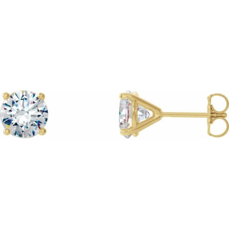 14K Yellow Gold 2 CTW Natural Diamond Cocktail-Style Earrings