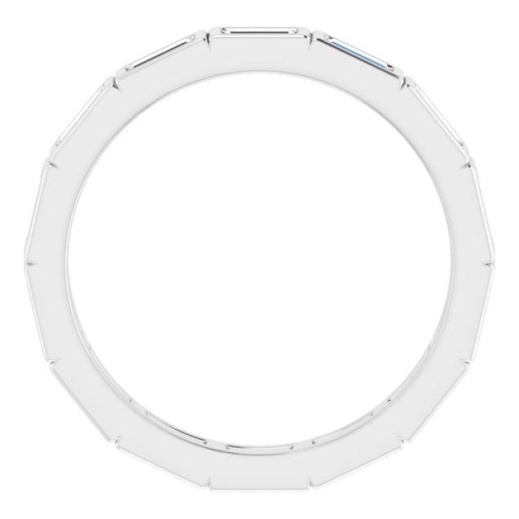 Platinum 1/2 CTW Natural Diamond Eternity Band Size 5