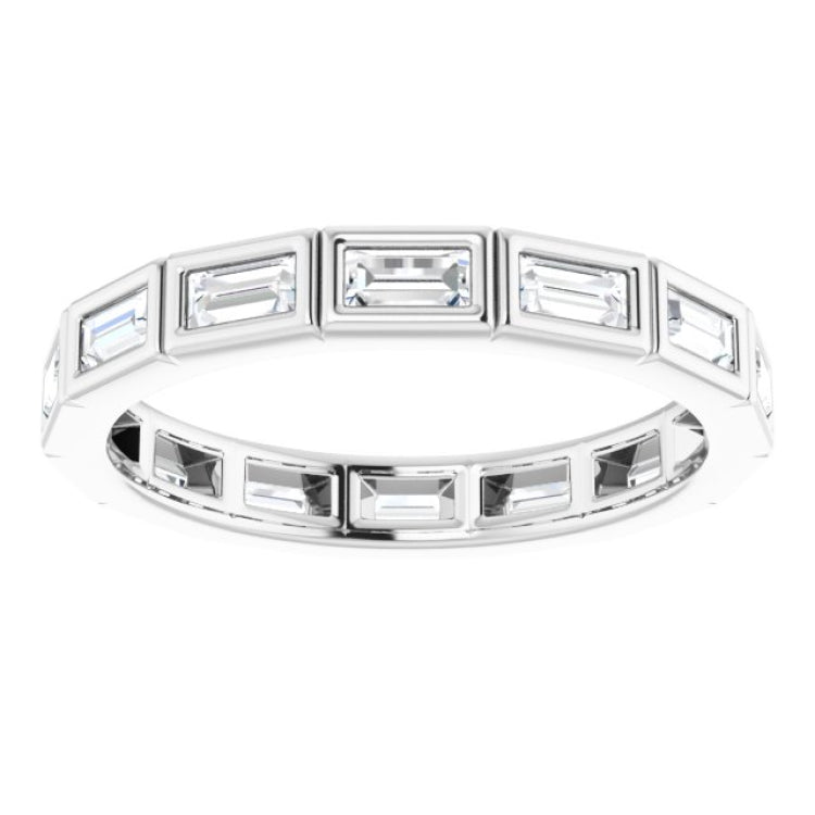 Platinum 1/2 CTW Natural Diamond Eternity Band Size 5