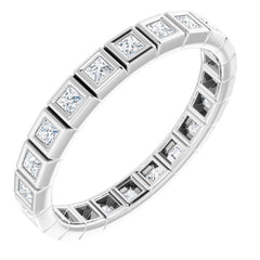 Platinum 1/2 CTW Natural Diamond Eternity Band Size 6
