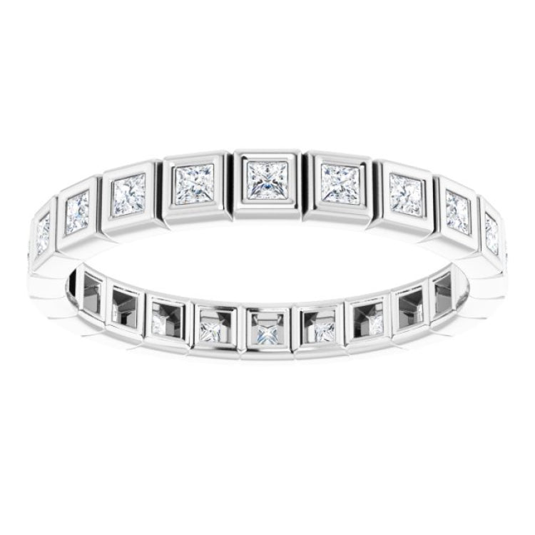Platinum 1/2 CTW Natural Diamond Eternity Band Size 6
