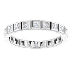 Platinum 1/2 CTW Natural Diamond Eternity Band Size 6