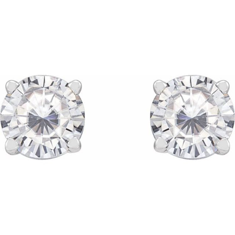 Platinum 5 mm Stuller Lab-Grown Moissanite Earrings