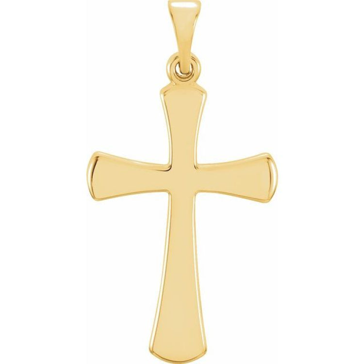 18K Yellow Cross Pendant