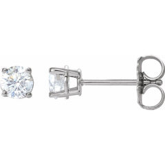 14K White Gold 1/2 CTW Natural Diamond Earrings