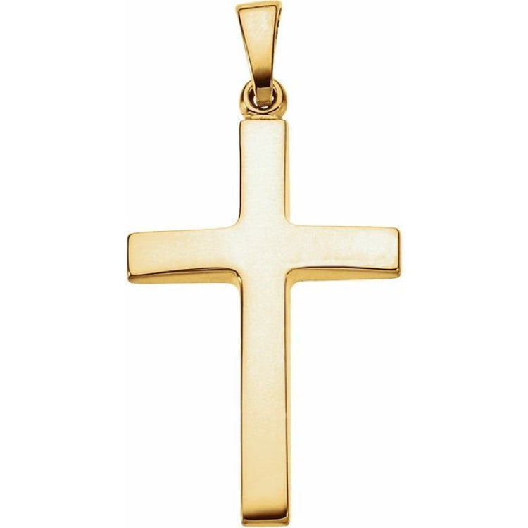14K Yellow Cross Pendant