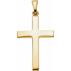 14K Yellow Cross Pendant
