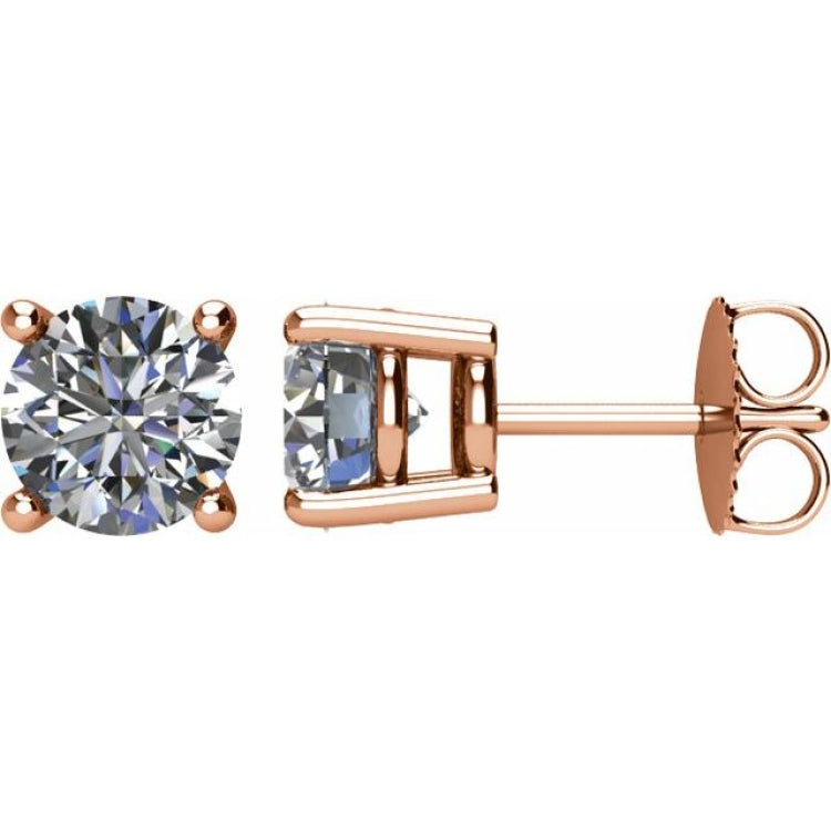 14K Rose Gold 2 CTW Natural Diamond Earrings