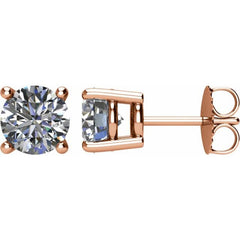 14K Rose Gold 2 CTW Natural Diamond Earrings