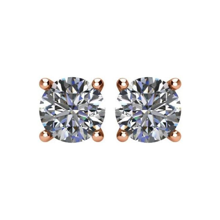 14K Rose Gold 2 CTW Natural Diamond Earrings