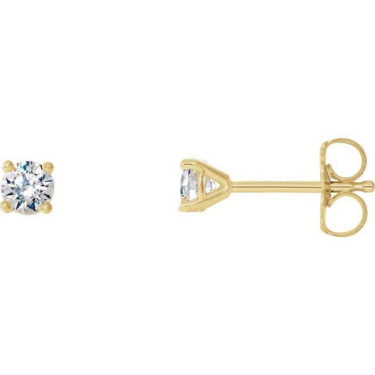 14K Yellow Gold 1/8 CTW Natural Diamond Cocktail-Style Earrings