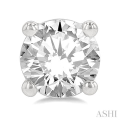1 Ctw Round Cut Diamond Stud Earrings in 14K White Gold