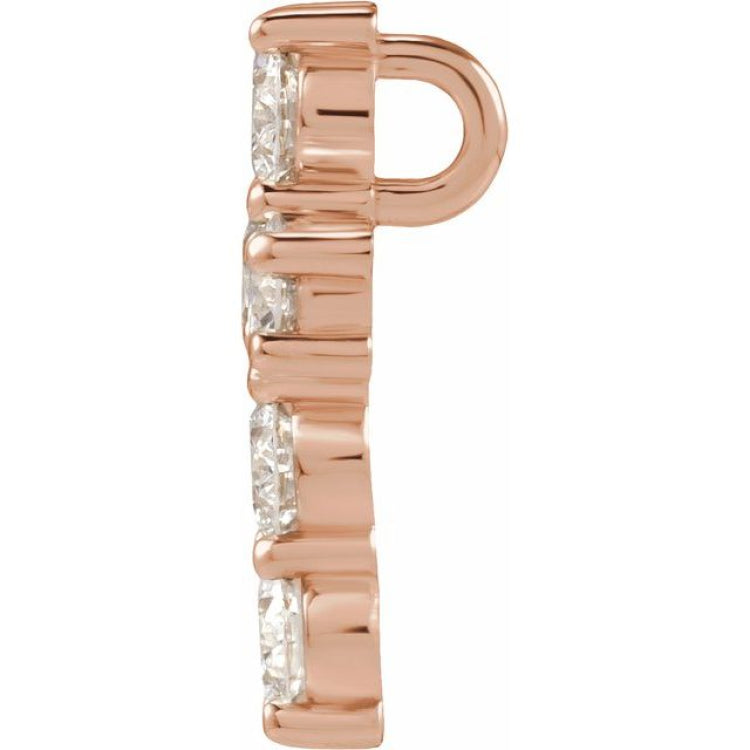 14K Rose Gold 9/10 CTW Lab-Grown Diamond Pendant