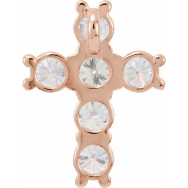 14K Rose Gold 9/10 CTW Lab-Grown Diamond Pendant