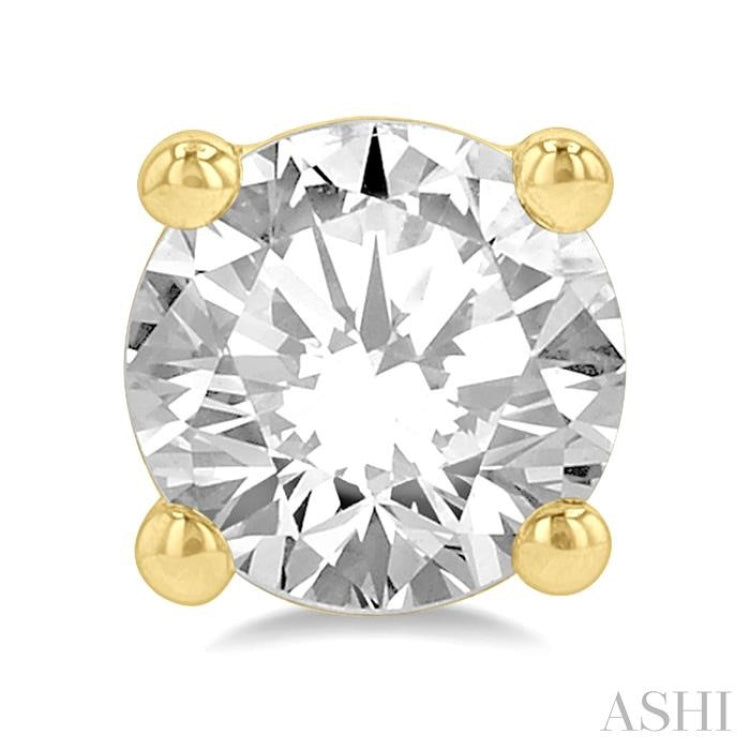 1 Ctw Round Cut Diamond Stud Earrings in 14K Yellow Gold