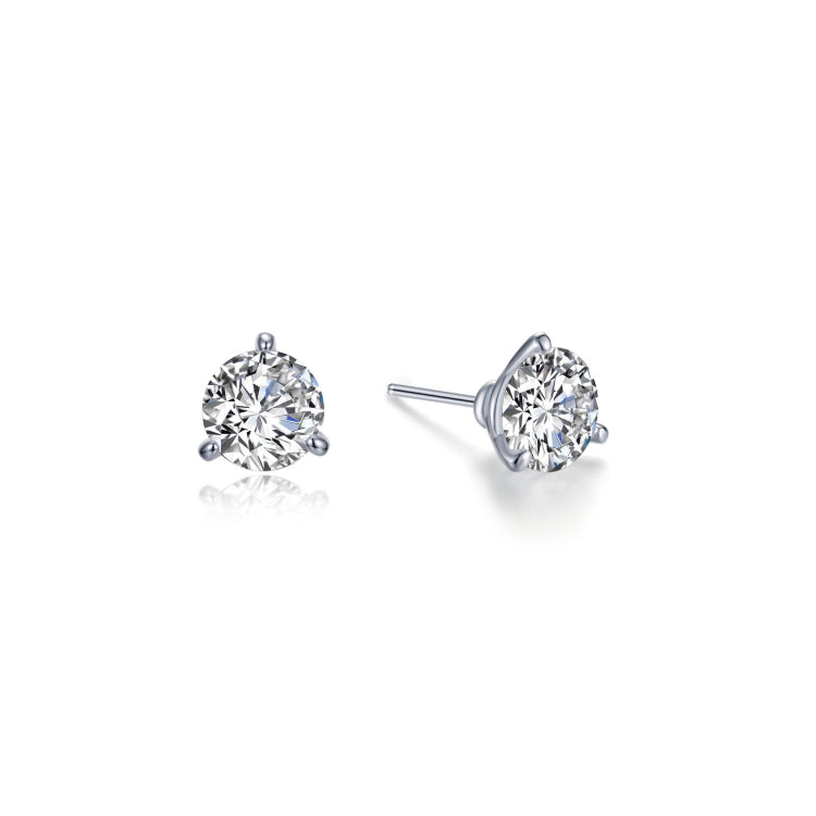 0.5 CTW 3 Prong Martini Stud Earrings