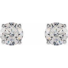 14K White Gold 3/4 CTW Lab-Grown White Diamond Earrings