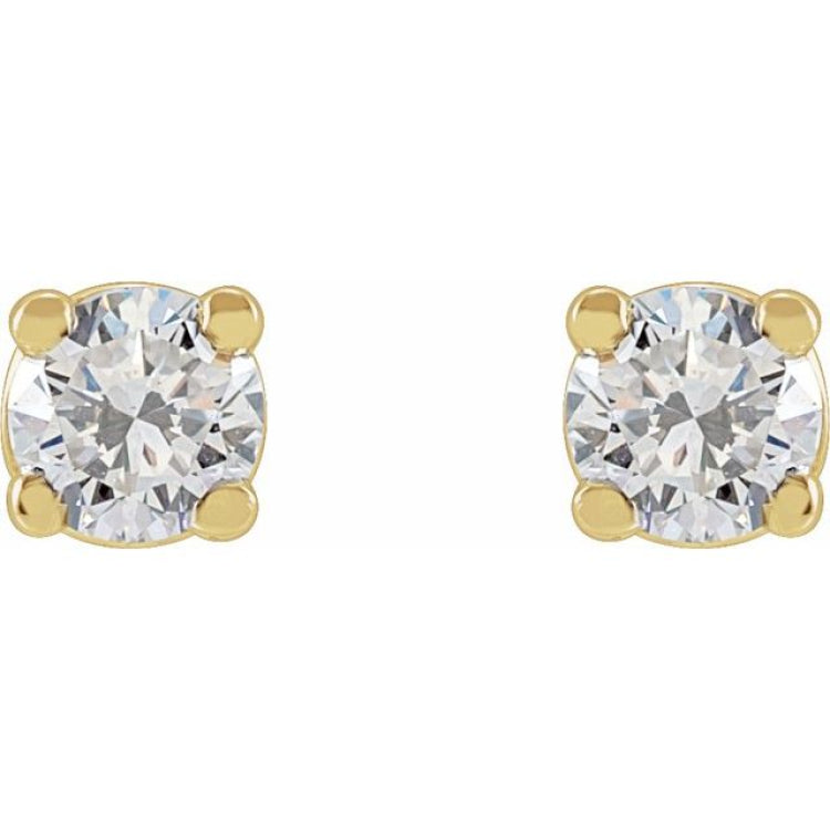 14K Yellow Gold 1/3 CTW Lab-Grown Diamond Earrings