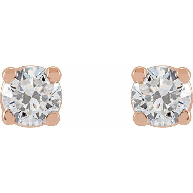 14K Rose Gold 1/3 CTW Lab-Grown Diamond Earrings